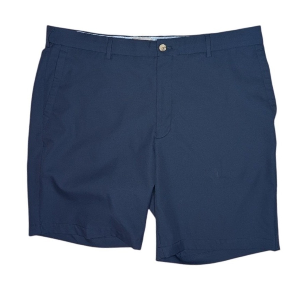 Peter Millar Shorts Mens 38 Navy Blue Performance Golf Shorts Flat Front Solid‎